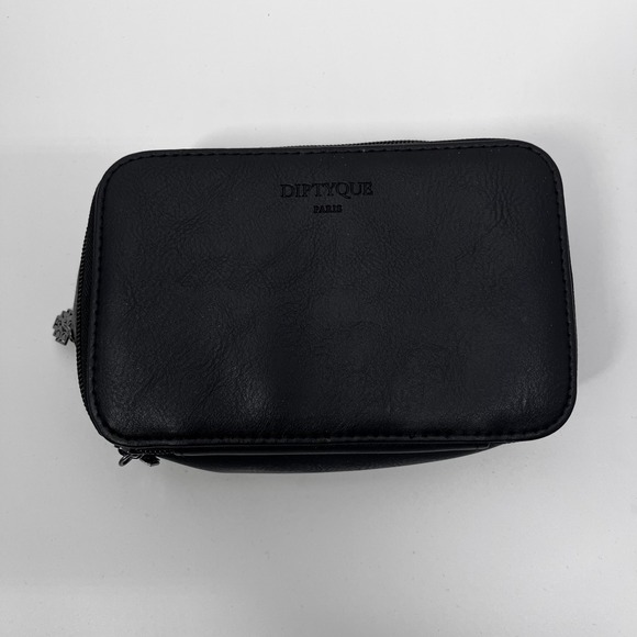 diptyque Handbags - Diptyque Paris Qatar Airways Zippered Amenities Cosmetic Case Black 4.5" x 7 3/4